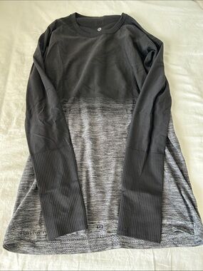 lululemon athletica Black and Gray Long Sleeve Tee